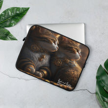 Load image into Gallery viewer, STEAMPUNK KITTIES COLLECTION Laptop Sleeve "Rock and Ryder"