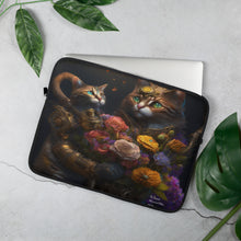 Load image into Gallery viewer, STEAMPUNK KITTIES COLLECTION Laptop Sleeve "The Proposal"