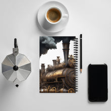 Load image into Gallery viewer, Fun Steampunk Kitties Collection Spiral notebook "Catnapped"