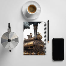 Load image into Gallery viewer, Fun Steampunk Kitties Collection Spiral notebook "ONE MORE STORY...PLEASE"