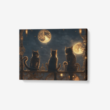 Load image into Gallery viewer, Steampunk Collection  Canvas Wall Art Steampunk Kitties "Yesee, when I was a kitt" -  24"X 18"