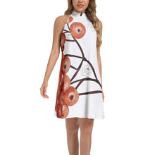 Load image into Gallery viewer, Tie Back Halter Neck Flared Dress