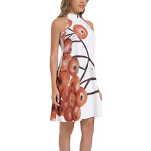 Load image into Gallery viewer, Tie Back Halter Neck Flared Dress