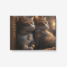 Load image into Gallery viewer, Steampunk Collection Canvas Wall Art Steampunk Kitties "Rock and Ryder" -    24"X 18"