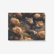 Load image into Gallery viewer, Steampunk Collection  Canvas Wall Art Steampunk Kitties "Catnapped" -    24"X 18"