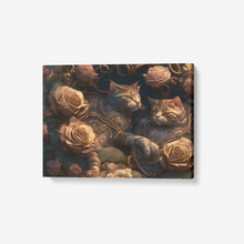 Load image into Gallery viewer, Steampunk Collection  Canvas Wall Art Steampunk Kitties "Catnapped" -    24"X 18"