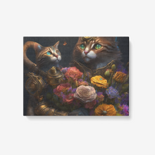 Load image into Gallery viewer, Steampunk Collection  Canvas Wall Art Steampunk Kitties "The Proposal" -    24"X 18"