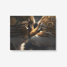 Load image into Gallery viewer, Steampunk Collection  Canvas Wall Art Steampunk Kitties "You're Home" -    24"X 18"