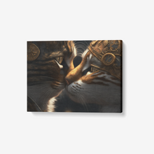 Load image into Gallery viewer, Steampunk Collection  Canvas Wall Art Steampunk Kitties "You're Home" -    24"X 18"