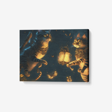 Load image into Gallery viewer, Steampunk Collection Canvas Wall Art - Steampunk Kitties "Well, Hello There" -  24"X 18"