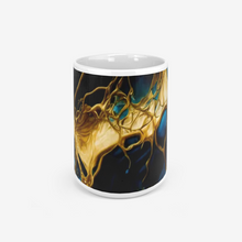 Load image into Gallery viewer, Contemporary Art Designs on Classic Glossy Mug - "Vein D'Oro"