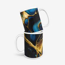 Load image into Gallery viewer, Contemporary Art Designs on Classic Glossy Mug - "Vein D'Oro"
