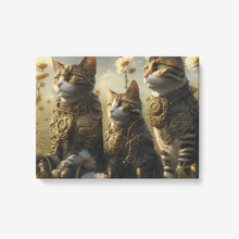 Load image into Gallery viewer, Steampunk Collection  Canvas Wall Art - Steampunk Kitties "SteamGuard Troopers " -  24"X 18"