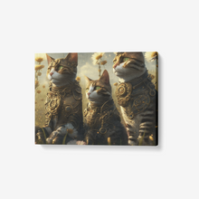 Load image into Gallery viewer, Steampunk Collection  Canvas Wall Art - Steampunk Kitties "SteamGuard Troopers " -  24"X 18"