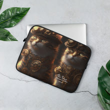 Load image into Gallery viewer, STEAMPUNK KITTIES COLLECTION Laptop Sleeve &quot;The Twins&quot;
