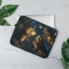 Load image into Gallery viewer, STEAMPUNK KITTIES COLLECTION Laptop Sleeve &quot;Fire Flying&quot;
