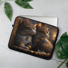 Load image into Gallery viewer, STEAMPUNK KITTIES COLLECTION Laptop Sleeve &quot;Rock and Ryder&quot;
