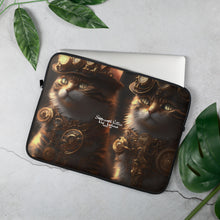 Load image into Gallery viewer, STEAMPUNK KITTIES COLLECTION Laptop Sleeve &quot;The Twins&quot;
