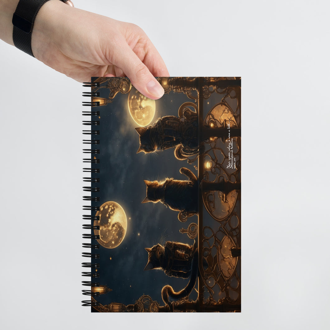 Fun Steampunk Kitties Collection Spiral notebook 