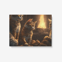 Load image into Gallery viewer, Steampunk Collection  Canvas Wall Art Steampunk Kitties &quot;One More Story, Please&quot; -    24&quot;X 18&quot;
