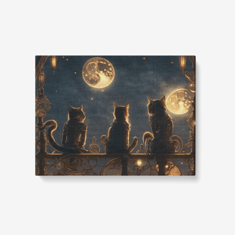 Steampunk Collection  Canvas Wall Art Steampunk Kitties 