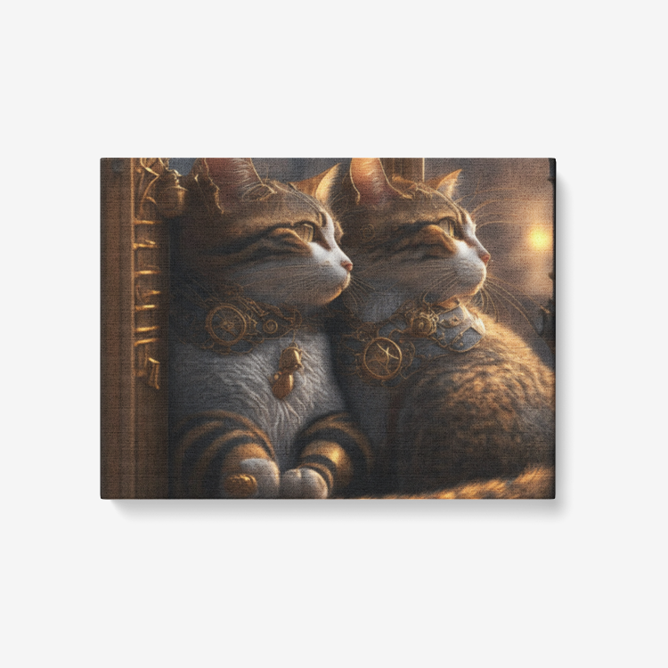 Steampunk Collection Canvas Wall Art Steampunk Kitties 