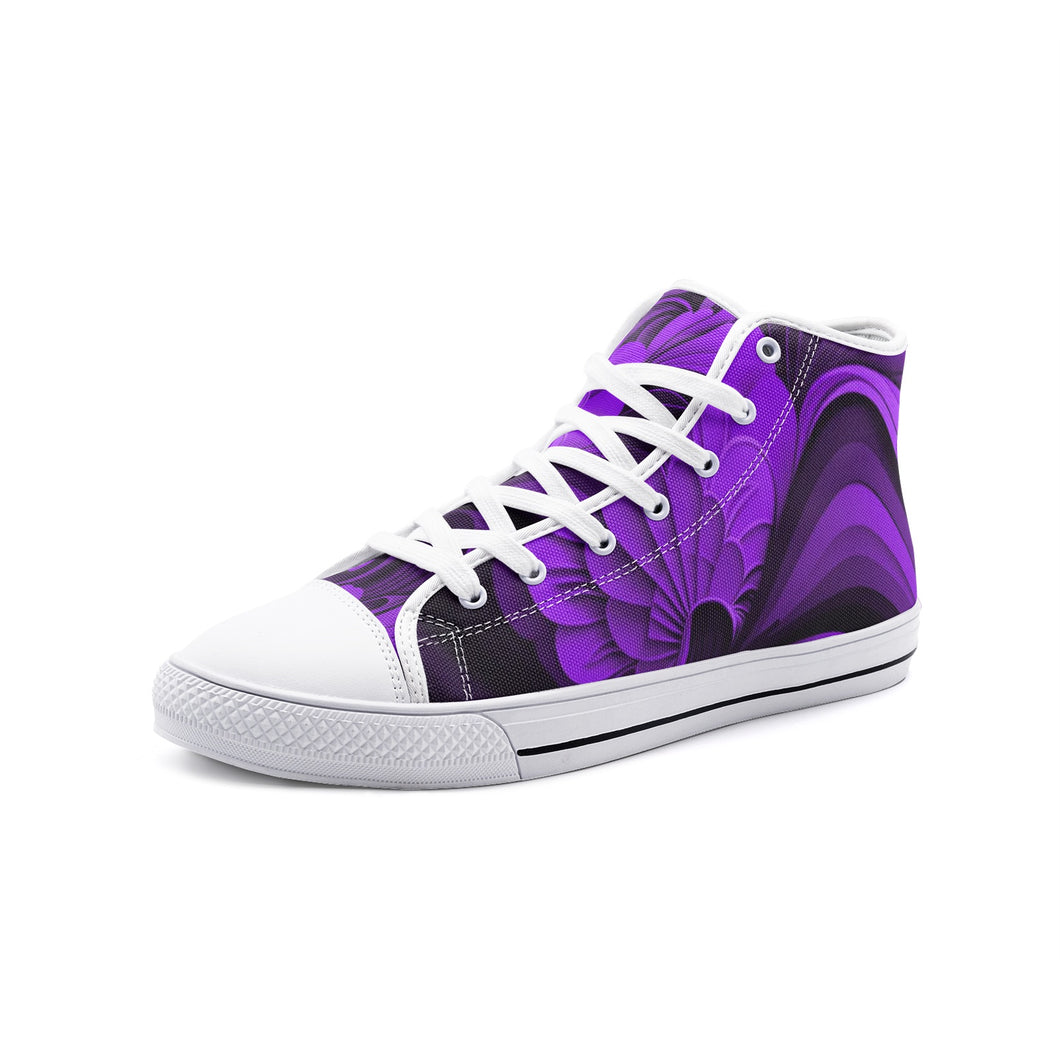 Purple Fantasy High Top Canvas Shoes