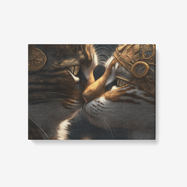 Steampunk Collection  Canvas Wall Art Steampunk Kitties 