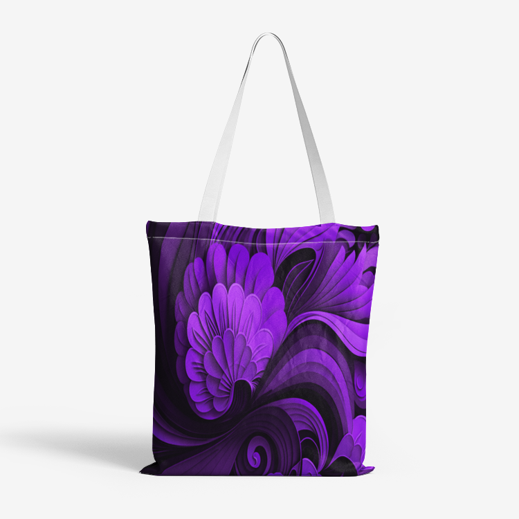 PURPLE FANTASY Heavy Duty  Canvas Tote Bags