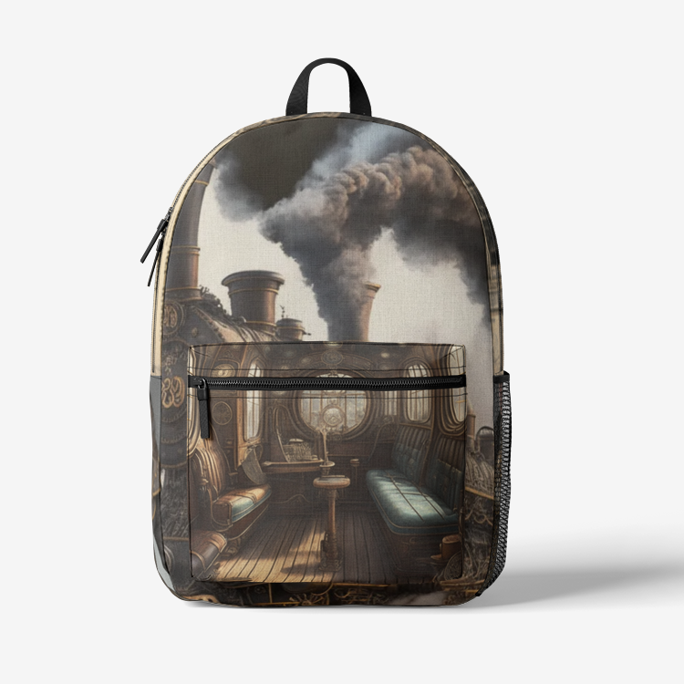 Retro Steampunk Print Trendy Backpack